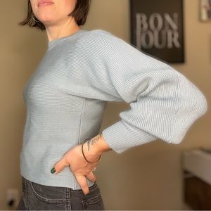 Dusty Blue Dolman Sleeve Sweater